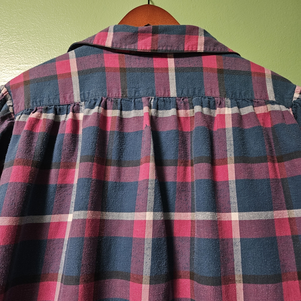 Vintage Victoria's Secret Pink and Blue Plaid Nightgown - Picture 5 of 7
